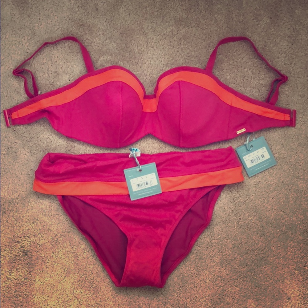 Panache Isobel Bandeau and Fold Bikini